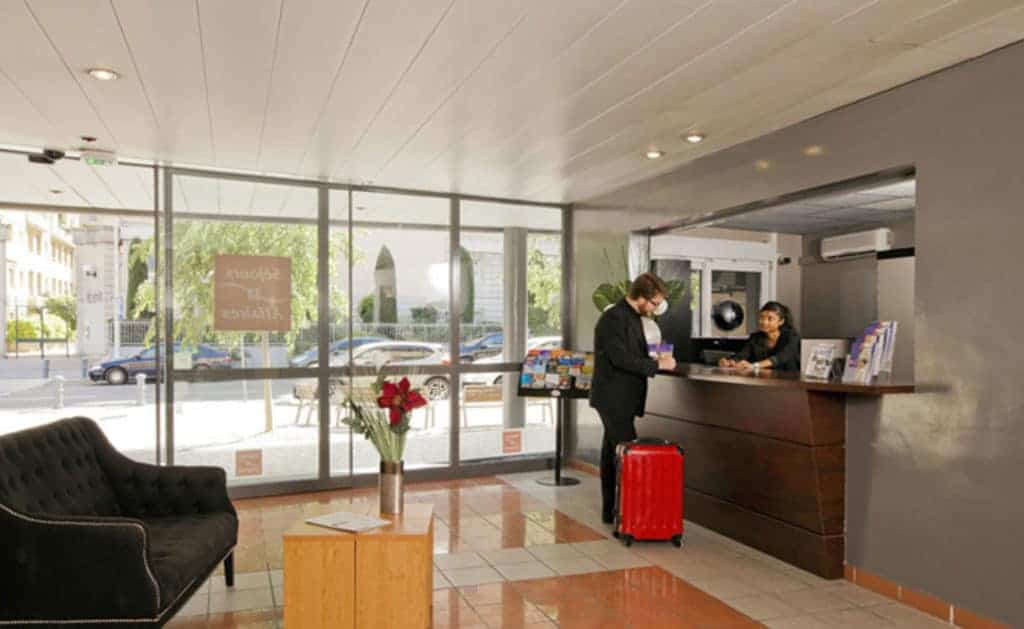 Entrada de Apart Hotel em Aix-en-Provence na França